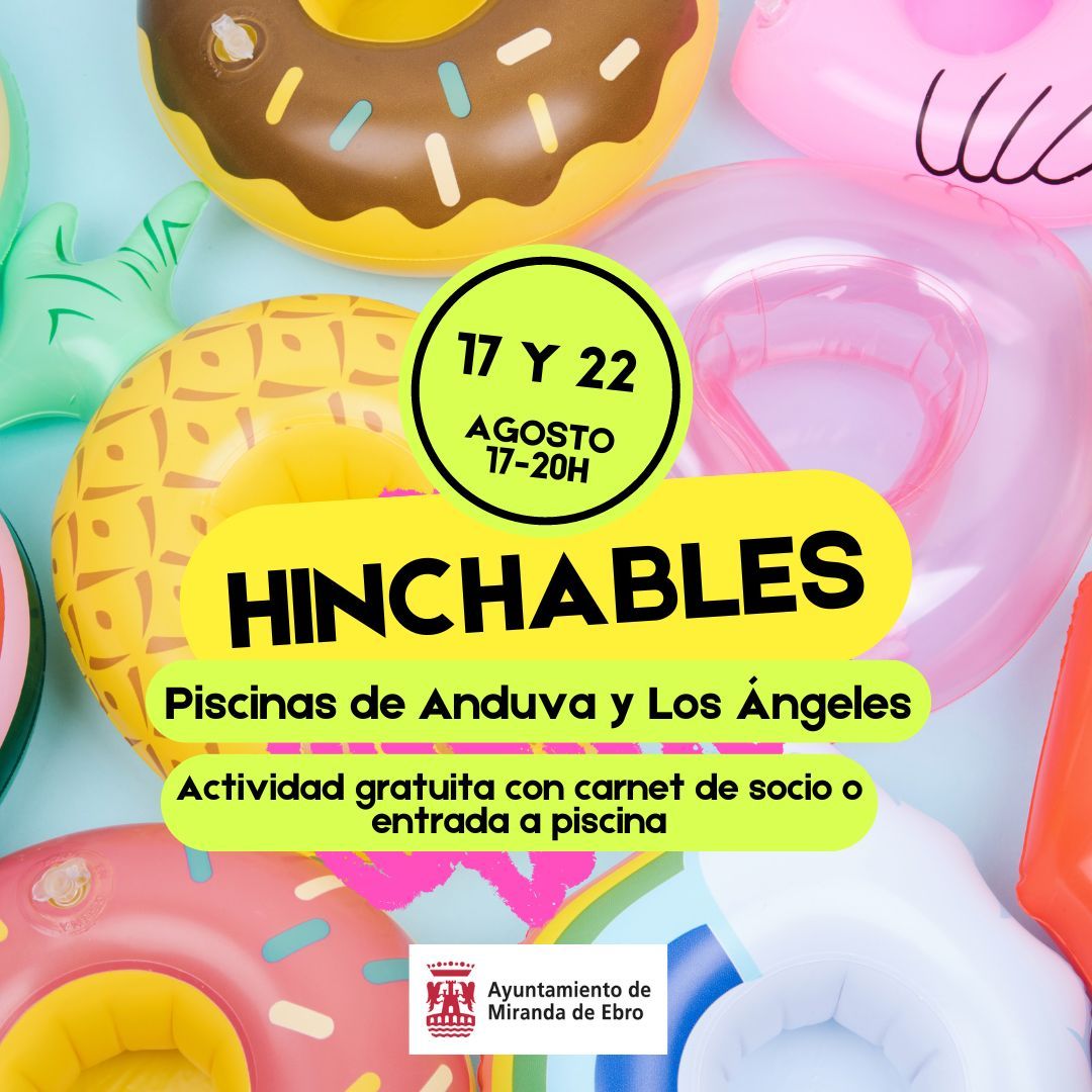 Hinchables en las piscinas municipales