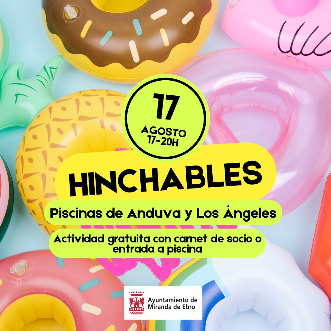 Hinchables en las piscinas municipales