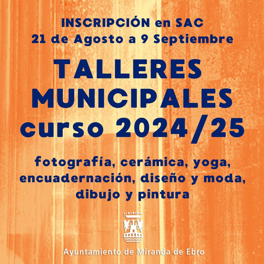 Abierto el plazo de inscripción para los talleres municipales 2024-2025