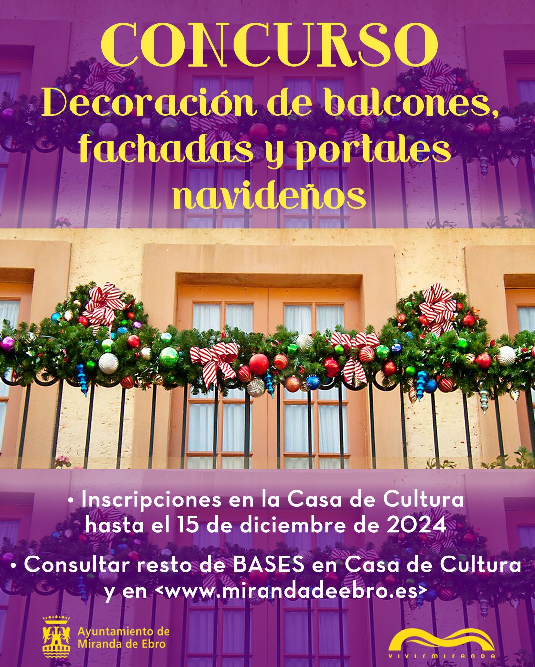 Bases del Concurso de decoración de balcones, fachadas y portales navideños